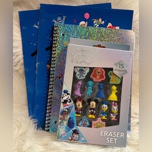 Disney School Bundle Notebook, package of erasers, 2 folders